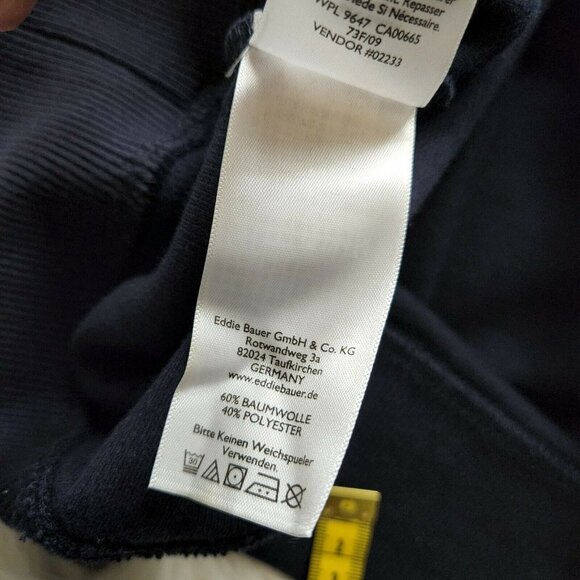 Eddie Bauer Men's‎ Tall L  Sweater Fleece Quarter Zip Pullover Blue - Picture 7 of 11